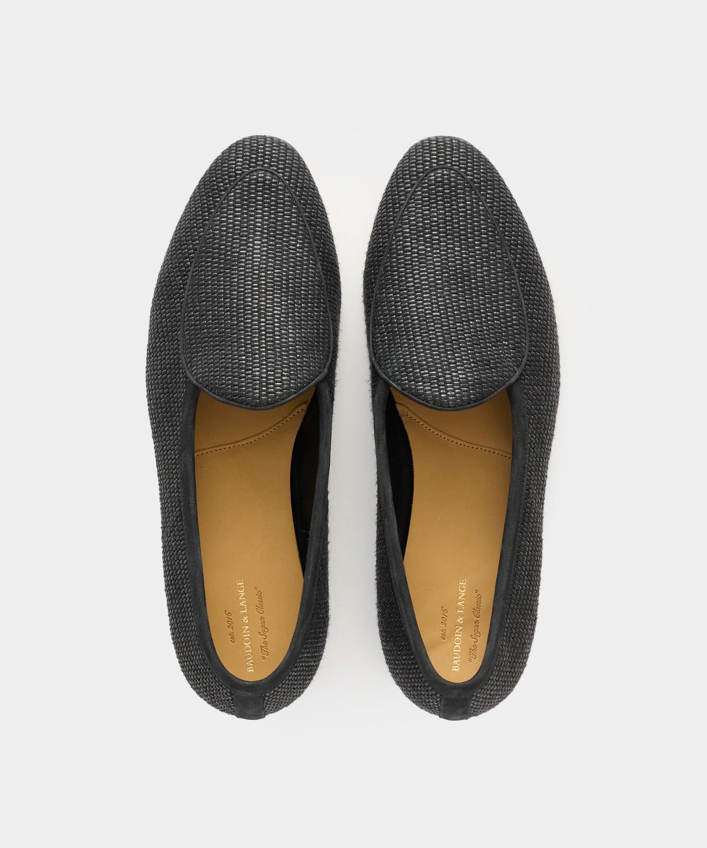 Todd Snyder Baudoin & Lange Raffia Sagan Loafer Black