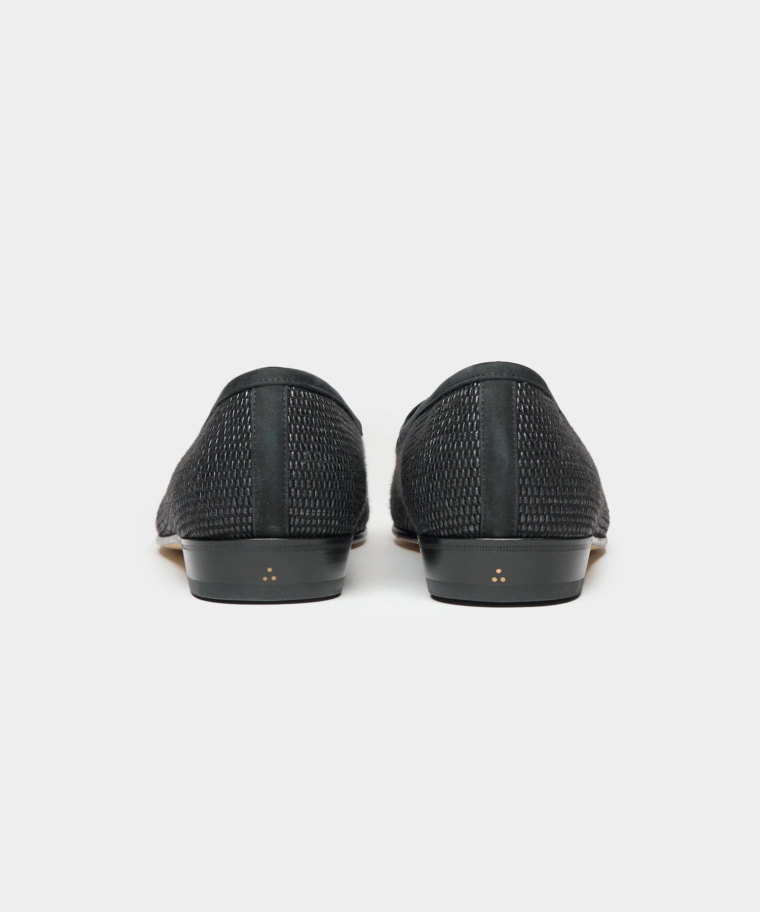 Todd Snyder Baudoin & Lange Raffia Sagan Loafer Black