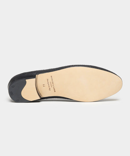 Todd Snyder Baudoin & Lange Raffia Sagan Loafer Black