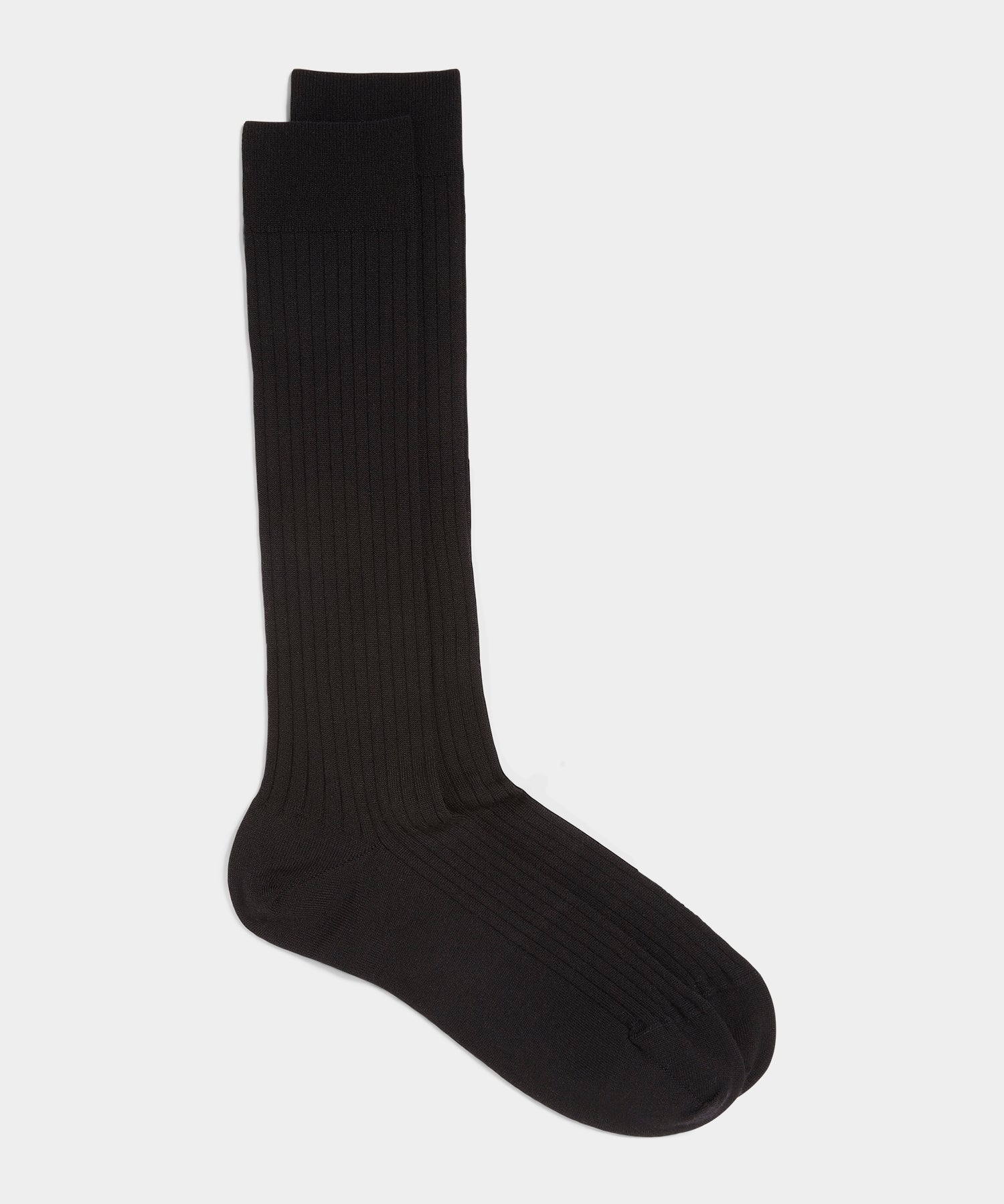Todd Snyder Merino Dress Sock in Black Black