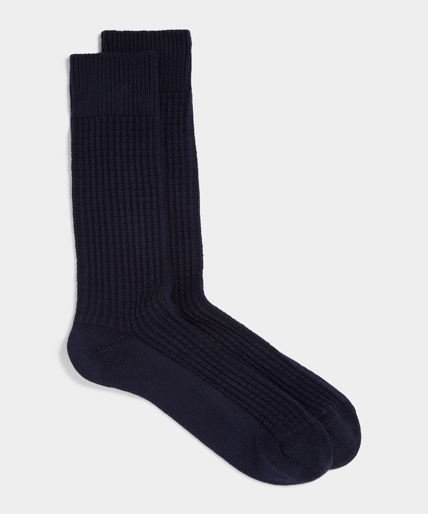 Todd Snyder Cotton Waffle Sock in Navy Navy