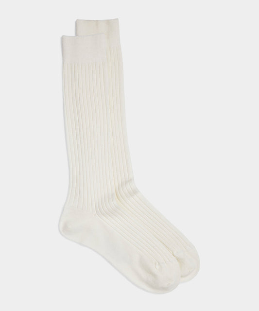 Todd Snyder Merino Dress Sock in White White