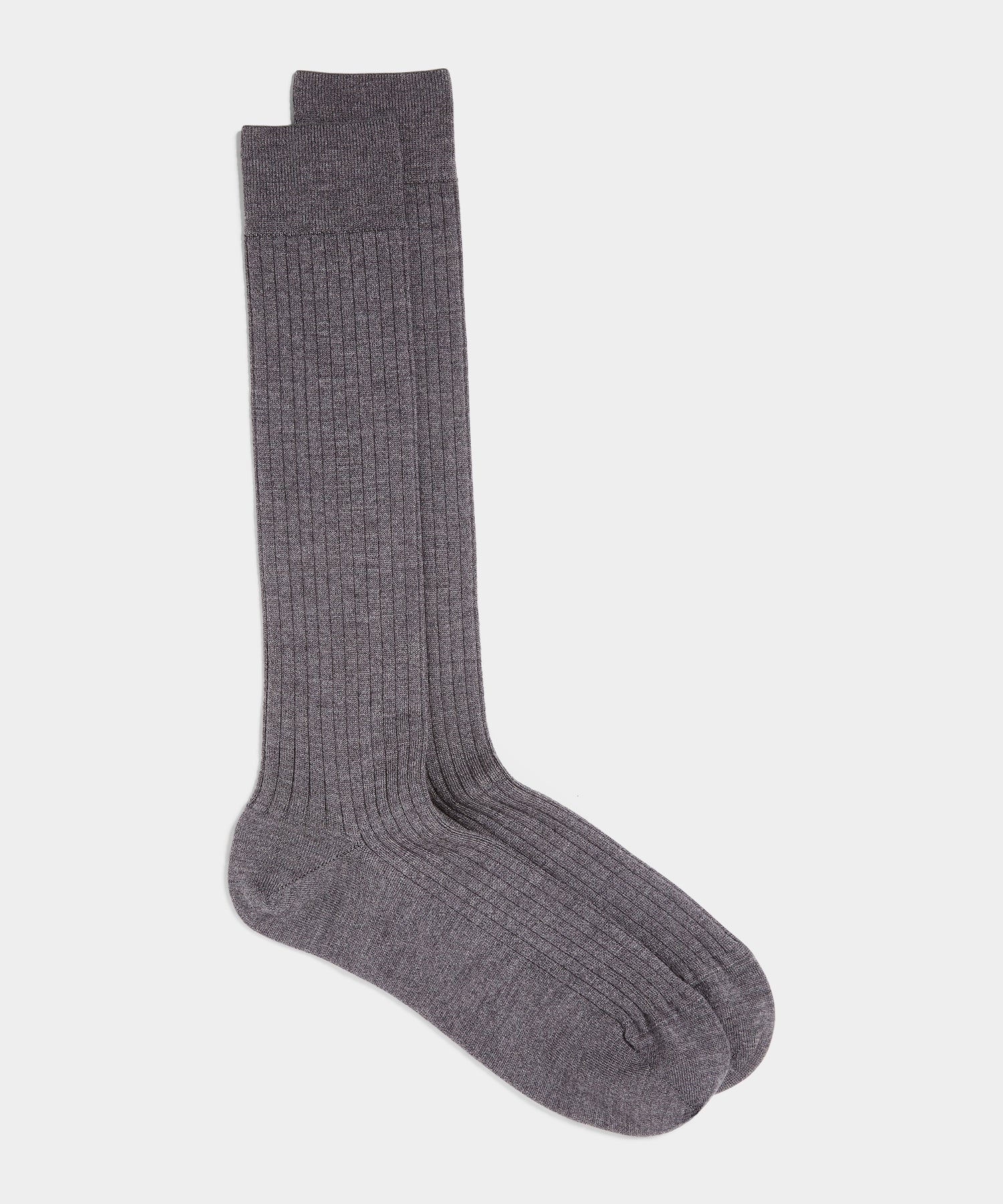 Todd Snyder Merino Dress Sock in Grey Grey