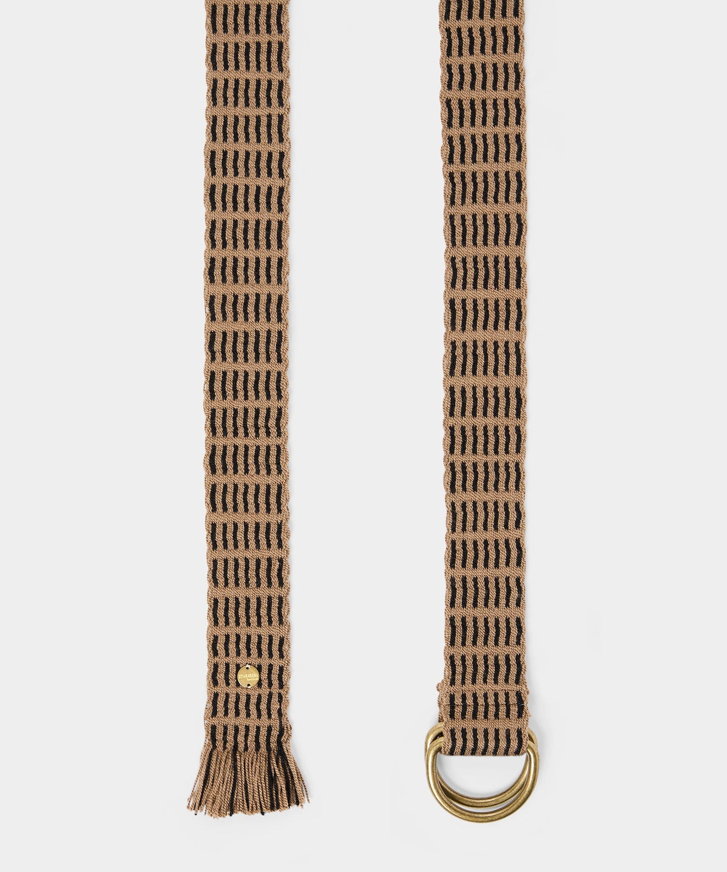 Todd Snyder Guanábana O-Ring Fabric Belt in Taupe Taupe