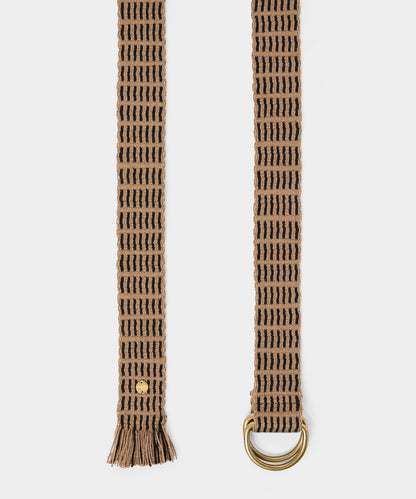 Todd Snyder Guanábana O-Ring Fabric Belt in Taupe Taupe