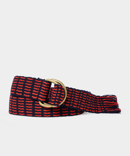 Todd Snyder Guanábana O-Ring Fabric Belt in Navy Navy