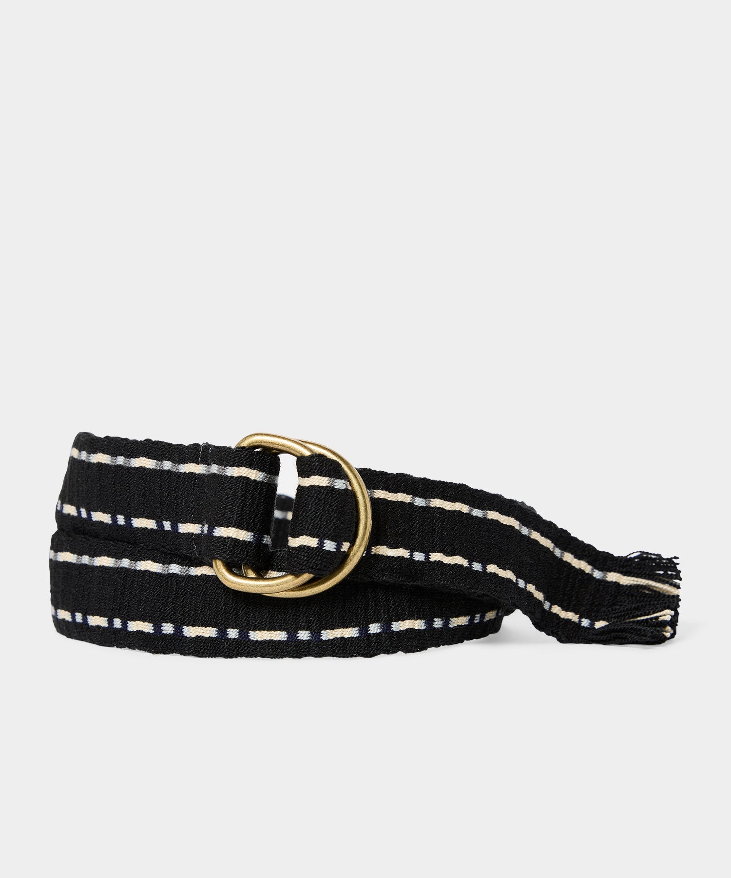 Todd Snyder Guanábana O-Ring Fabric Belt in Navy Navy