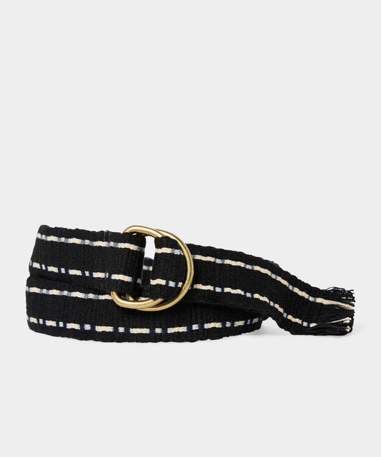 Todd Snyder Guanábana O-Ring Fabric Belt in Navy Navy