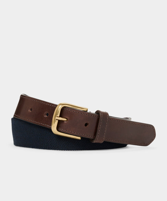 Todd Snyder Italian Webbed Cotton Belt Navy
