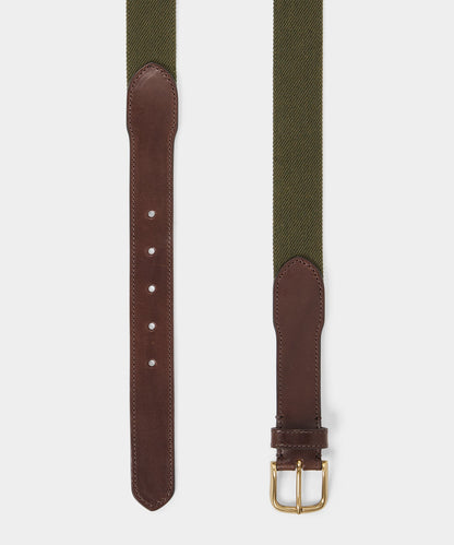 Todd Snyder Italian Webbed Cotton Belt Tent Green