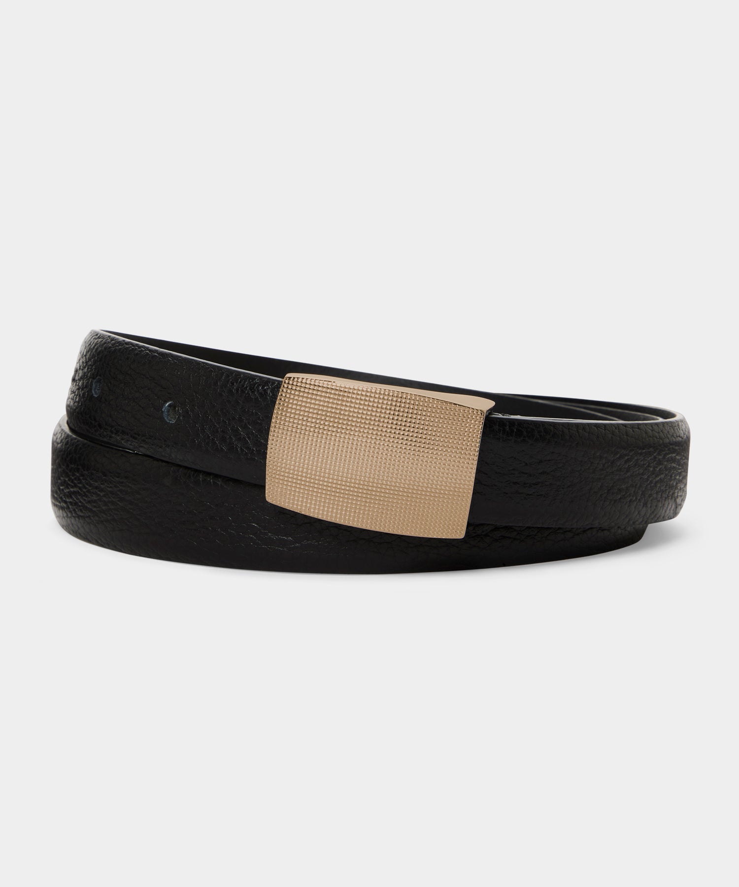 Todd Snyder Pebble Leather Belt Black