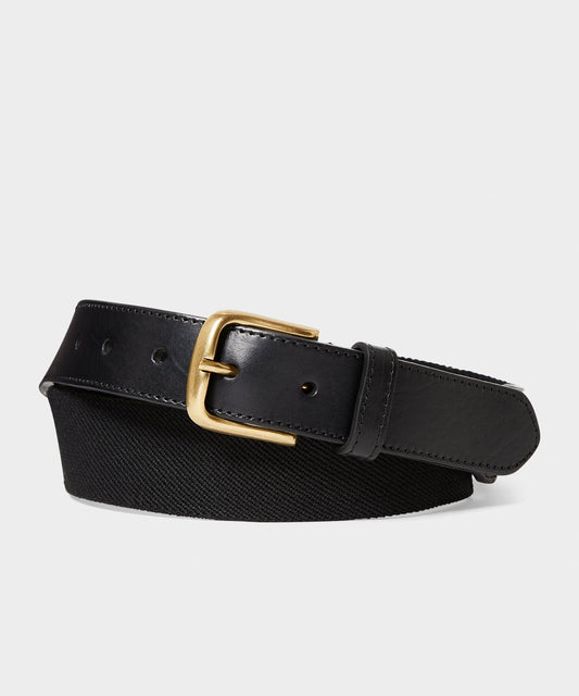 Todd Snyder Italian Webbed Belt in Black Black
