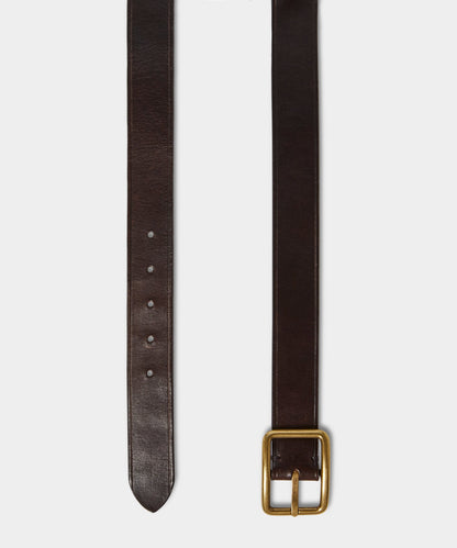 Todd Snyder Italian Wide Leather Belt Brown