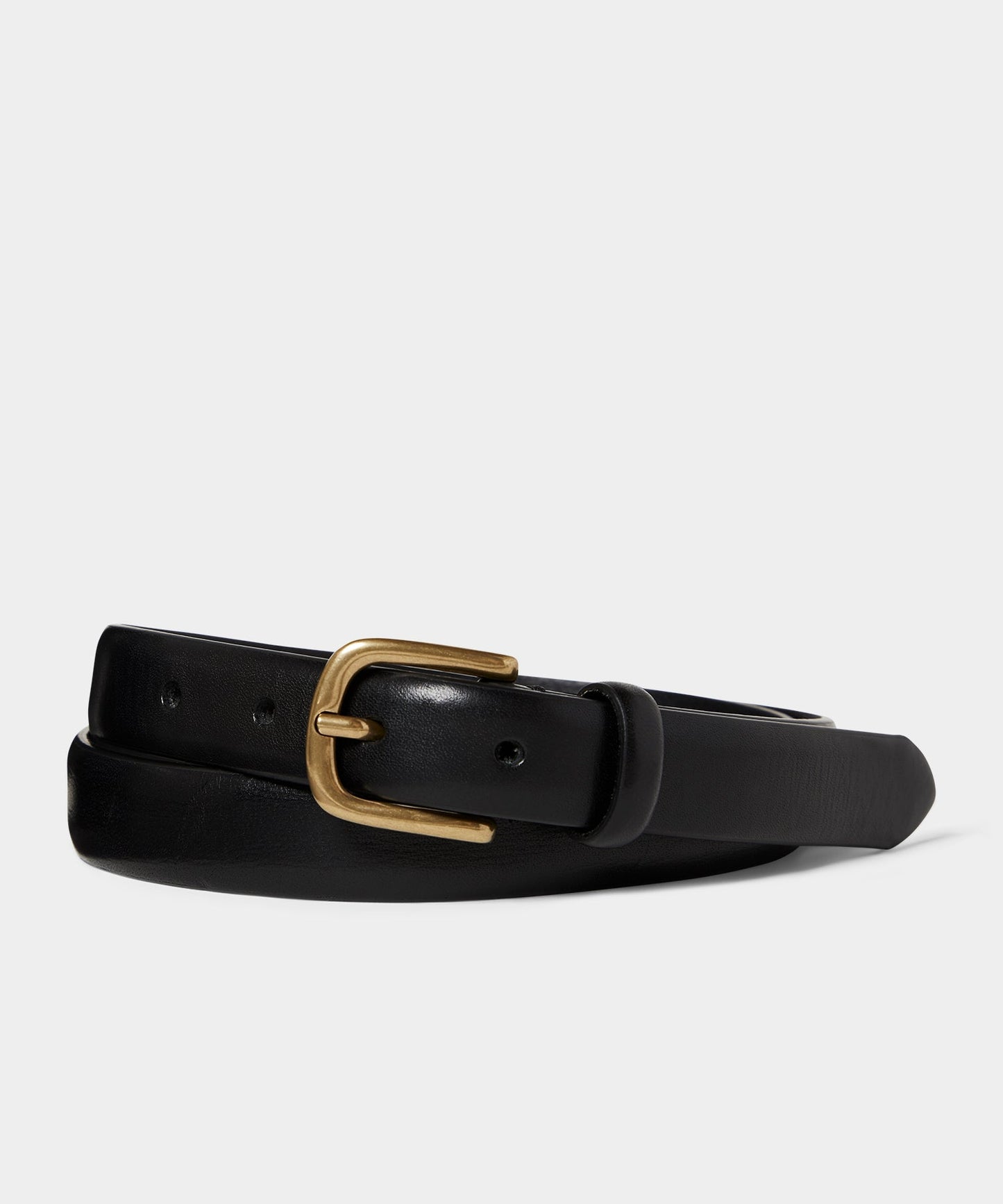Todd Snyder Italian Beveled Edge Leather Belt Black