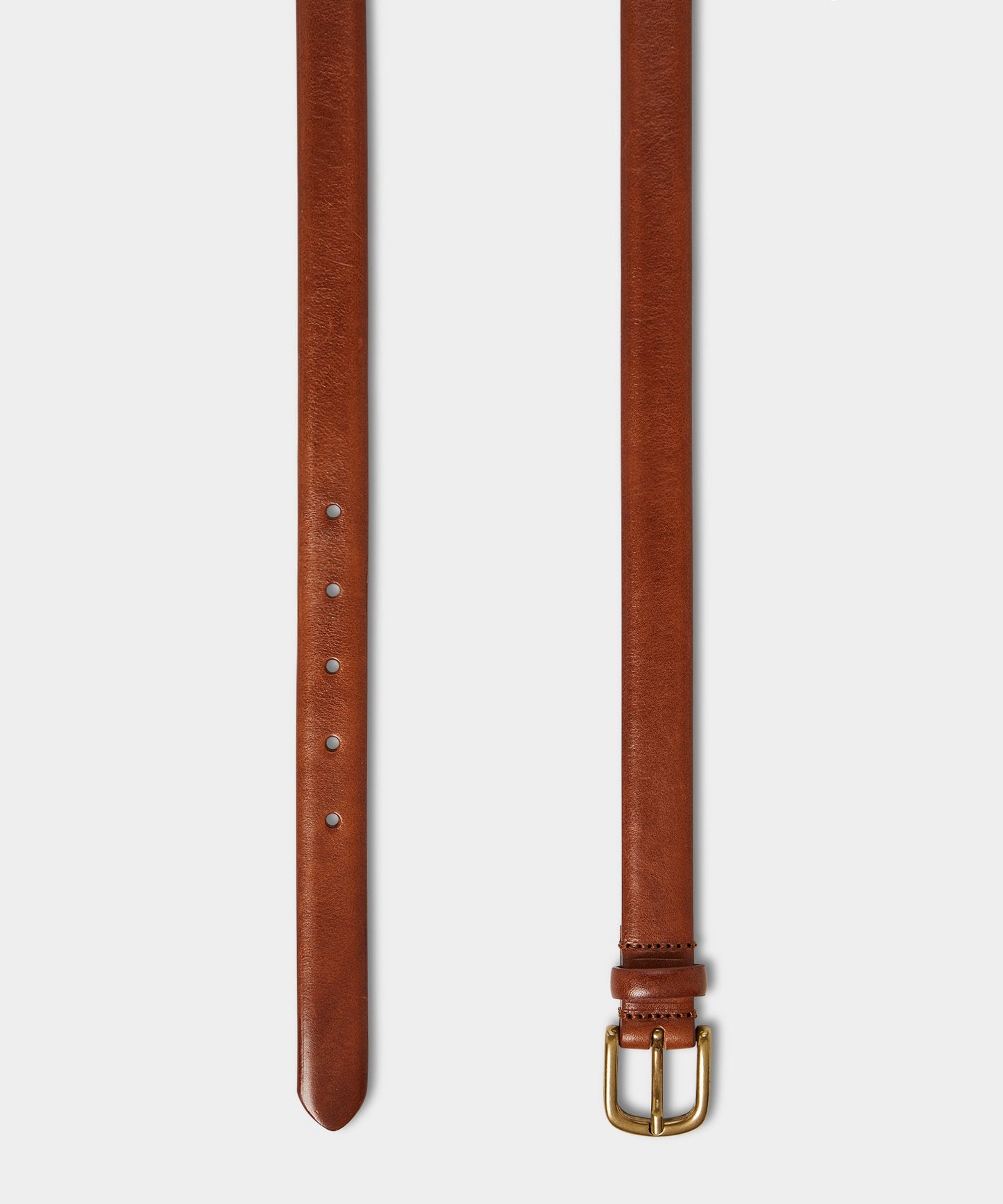 Todd Snyder Italian Beveled Edge Leather Belt Warm Cognac