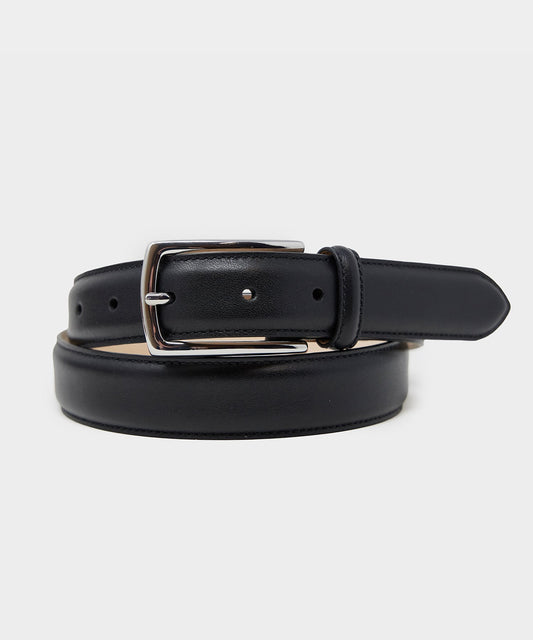 Todd Snyder Classic Leather Dress Belt in Black Black