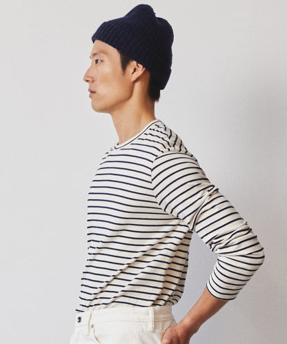 Todd Snyder Italian Recycled Cashmere Beanie in Navy Navy