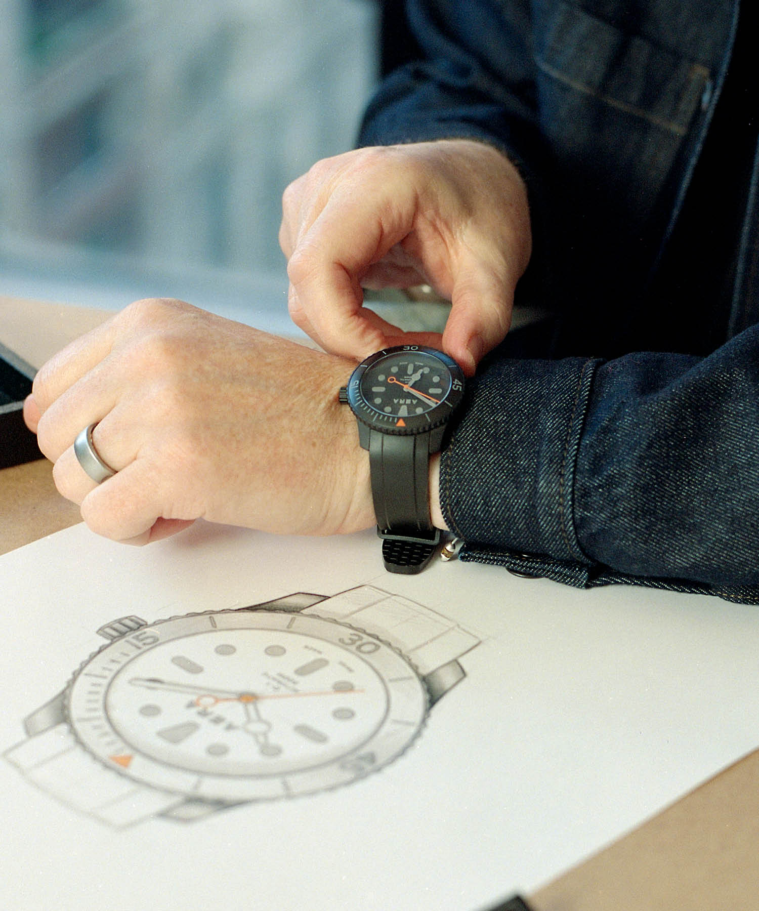 Todd Snyder Todd Snyder X AERA D-1 Diver Watch Black