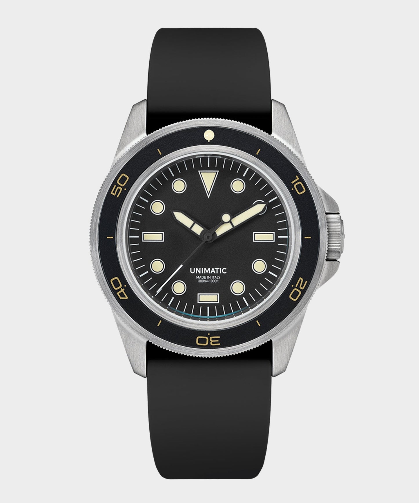 Todd Snyder Unimatic U1-DHB Heritage Diver Watch in Matte Black Black