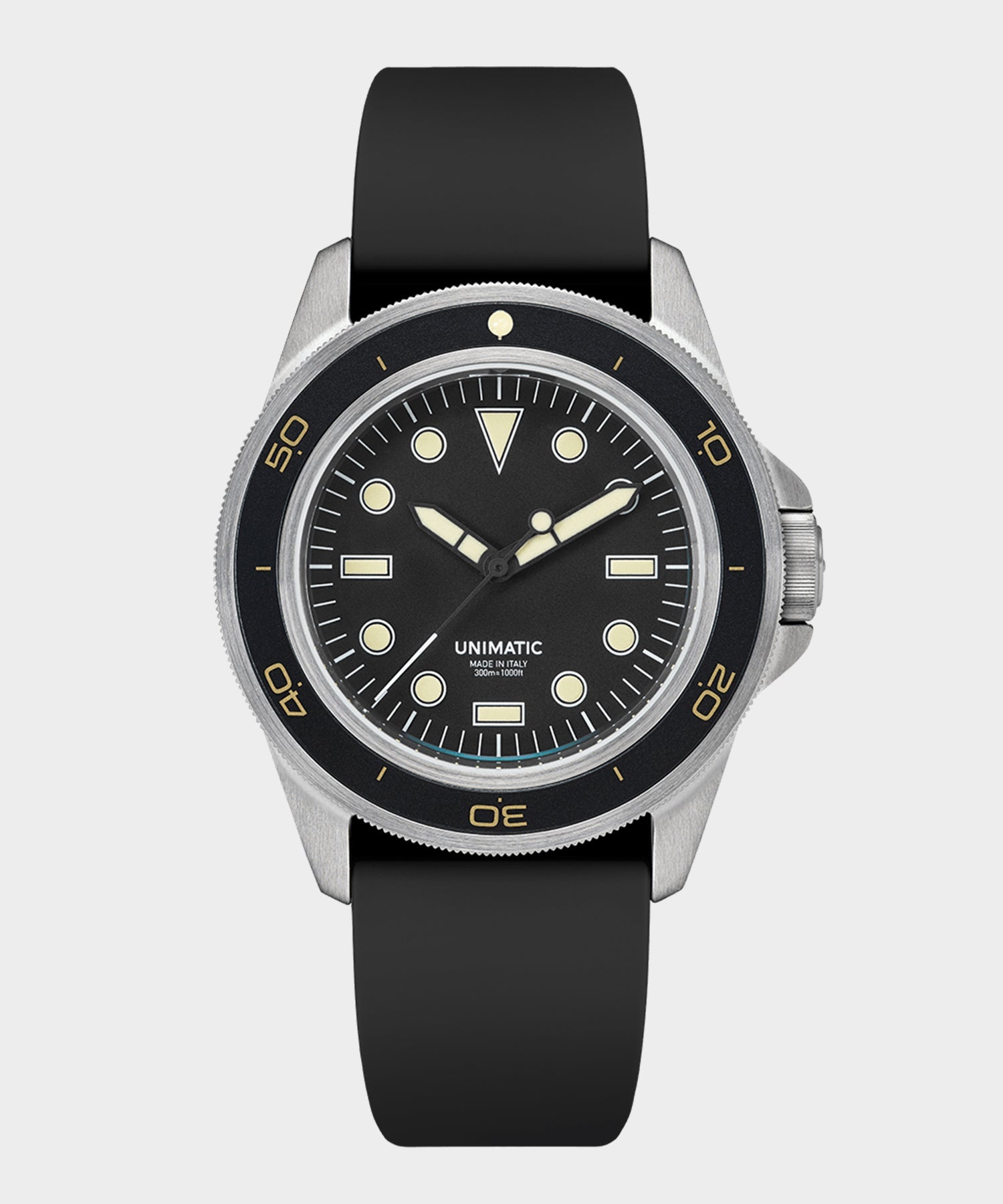 Todd Snyder Unimatic U1-DHB Heritage Diver Watch in Matte Black Black