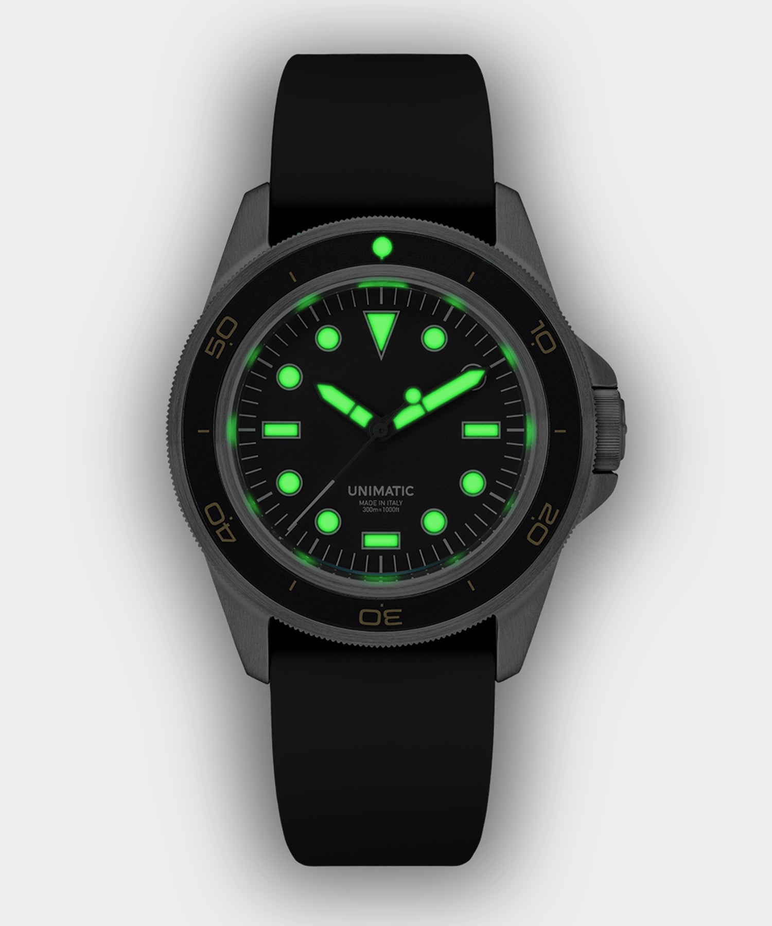 Todd Snyder Unimatic U1-DHB Heritage Diver Watch in Matte Black Black