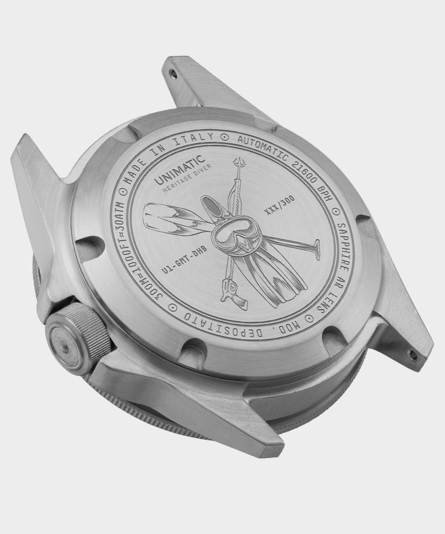 Todd Snyder Unimatic U1-GMT-DHB Heritage Diver Watch in Matte Black Black