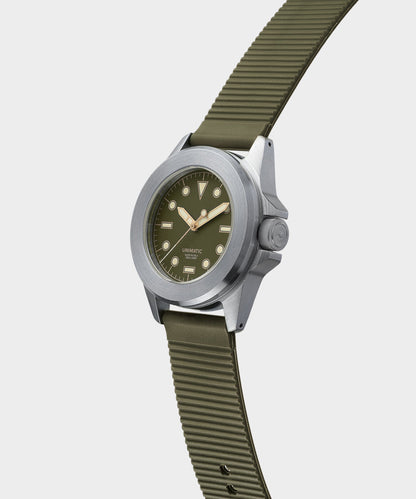 Todd Snyder Unimatic U4S Classic Military Watch in Olive with silver dial Olive