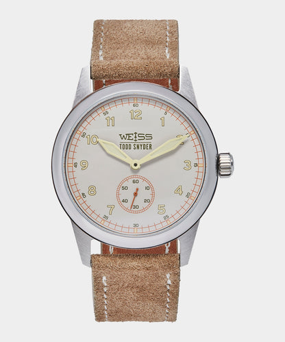 Todd Snyder Todd Snyder x Weiss Watch Company 38MM Standard Issue Watch in Sand St Tan