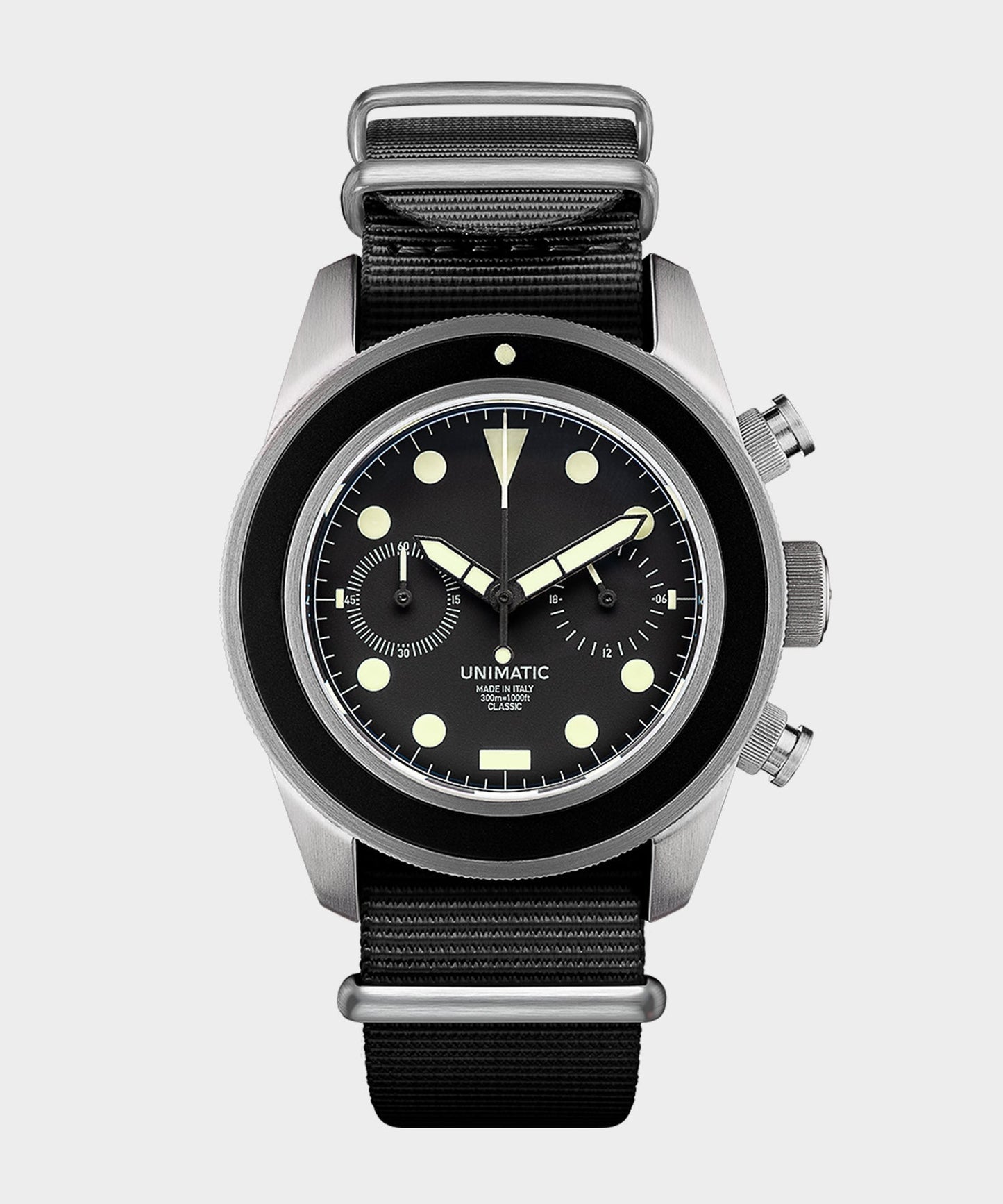 Todd Snyder Unimatic U3 Classic Chrono Watch Black