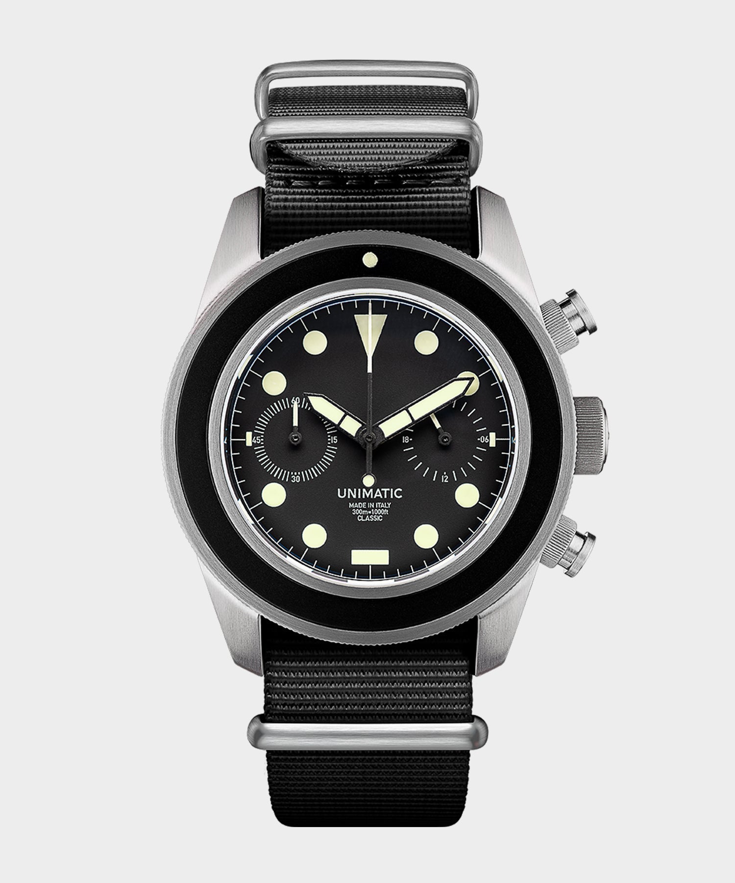 Todd Snyder Unimatic U3 Classic Chrono Watch Black