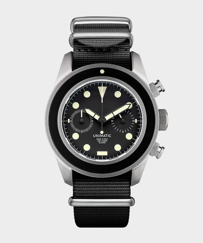 Todd Snyder Unimatic U3 Classic Chrono Watch Black