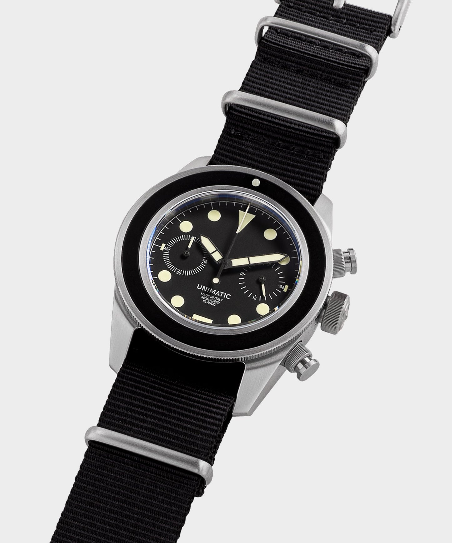 Todd Snyder Unimatic U3 Classic Chrono Watch Black
