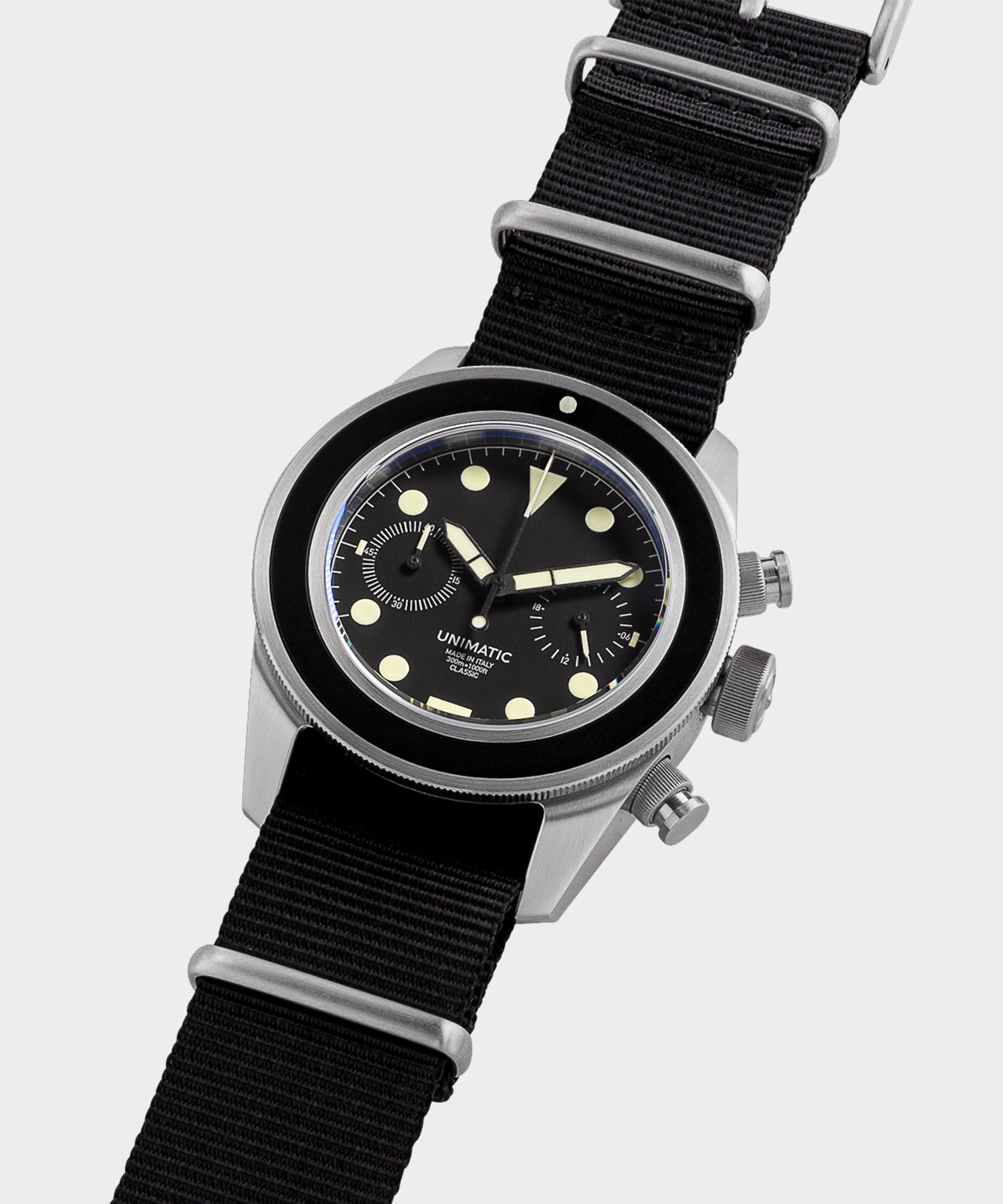 Todd Snyder Unimatic U3 Classic Chrono Watch Black