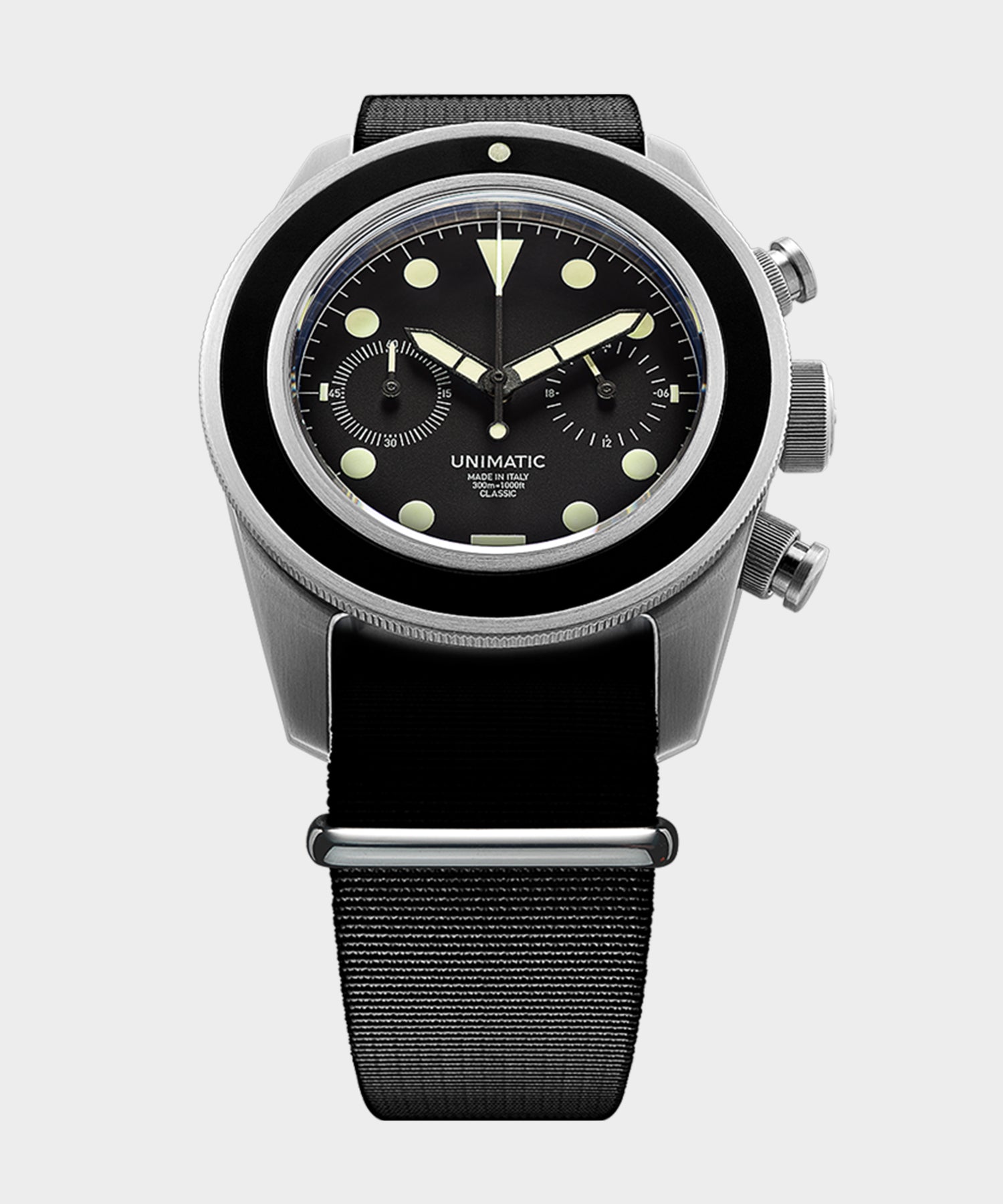 Todd Snyder Unimatic U3 Classic Chrono Watch Black