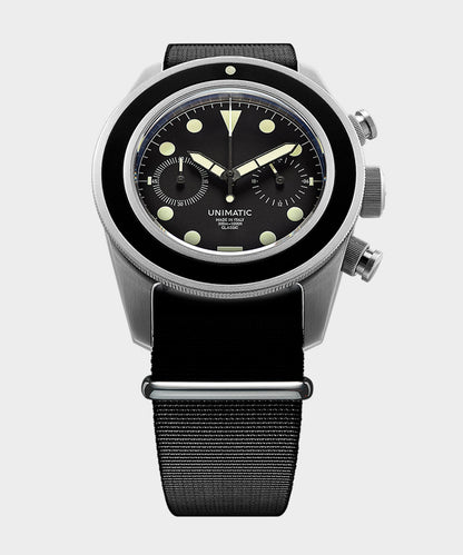 Todd Snyder Unimatic U3 Classic Chrono Watch Black