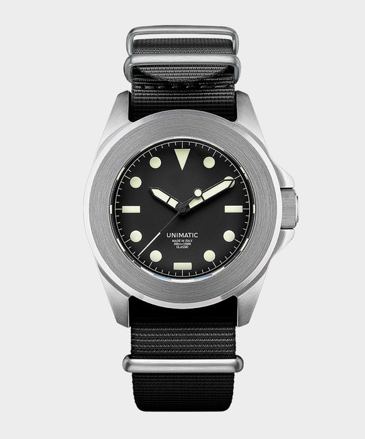 Todd Snyder Unimatic U4 Classic Military Watch in black Black