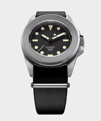 Todd Snyder Unimatic U4 Classic Military Watch in black Black