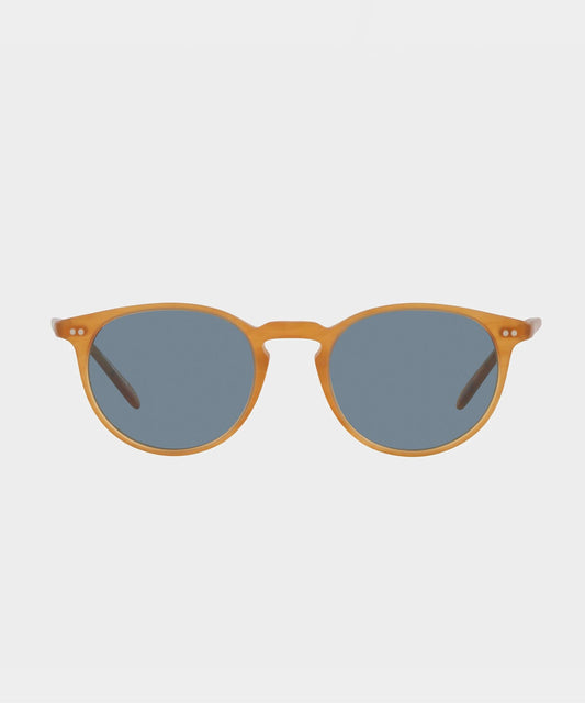 Todd Snyder Oliver Peoples Riley Sunglasses in Semi Matte Amber Tortoise Multi