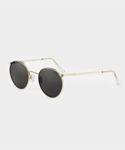 Todd Snyder Randolph Skytec Glass Polarized Sunglasses in American Grey & 23k Gold Gold