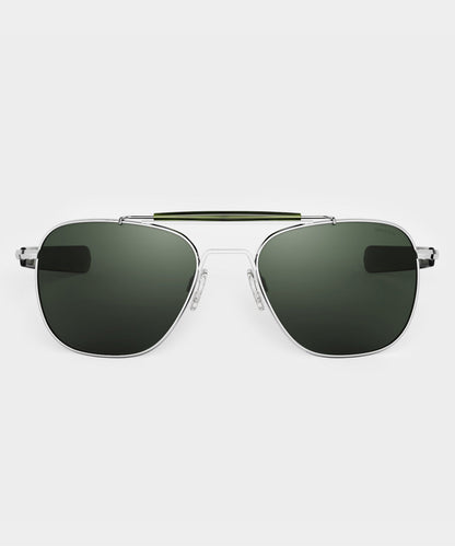 Todd Snyder Randolph Glass Polarized Sunglasses AGX in Bright Chrome Silver Silver