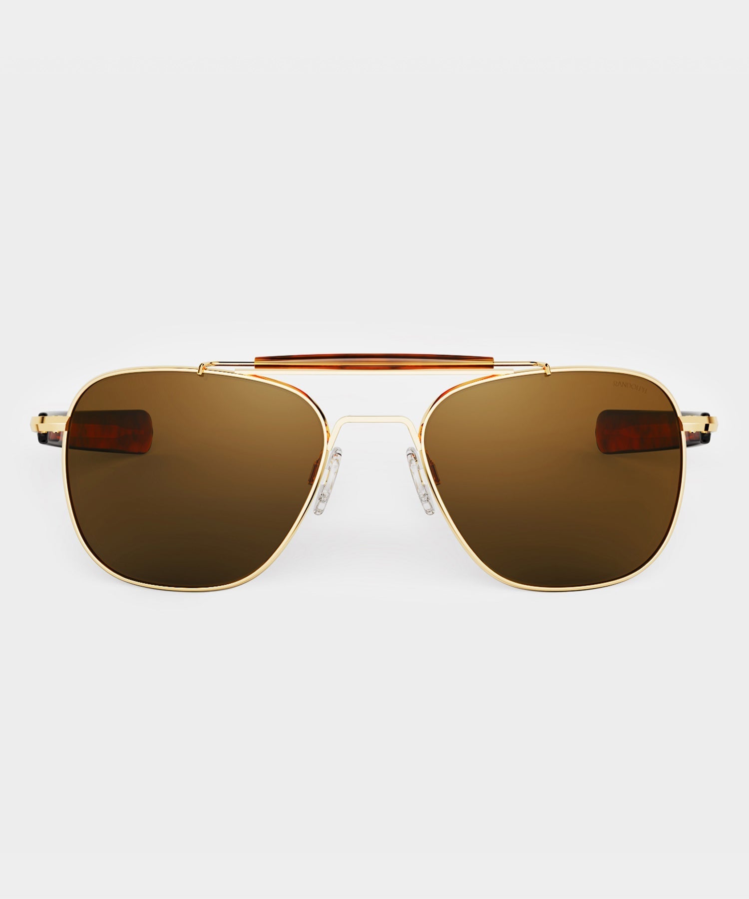 Todd Snyder Randolph Glass Polarized Sunglasses in American Tan & 23k Gold Gold