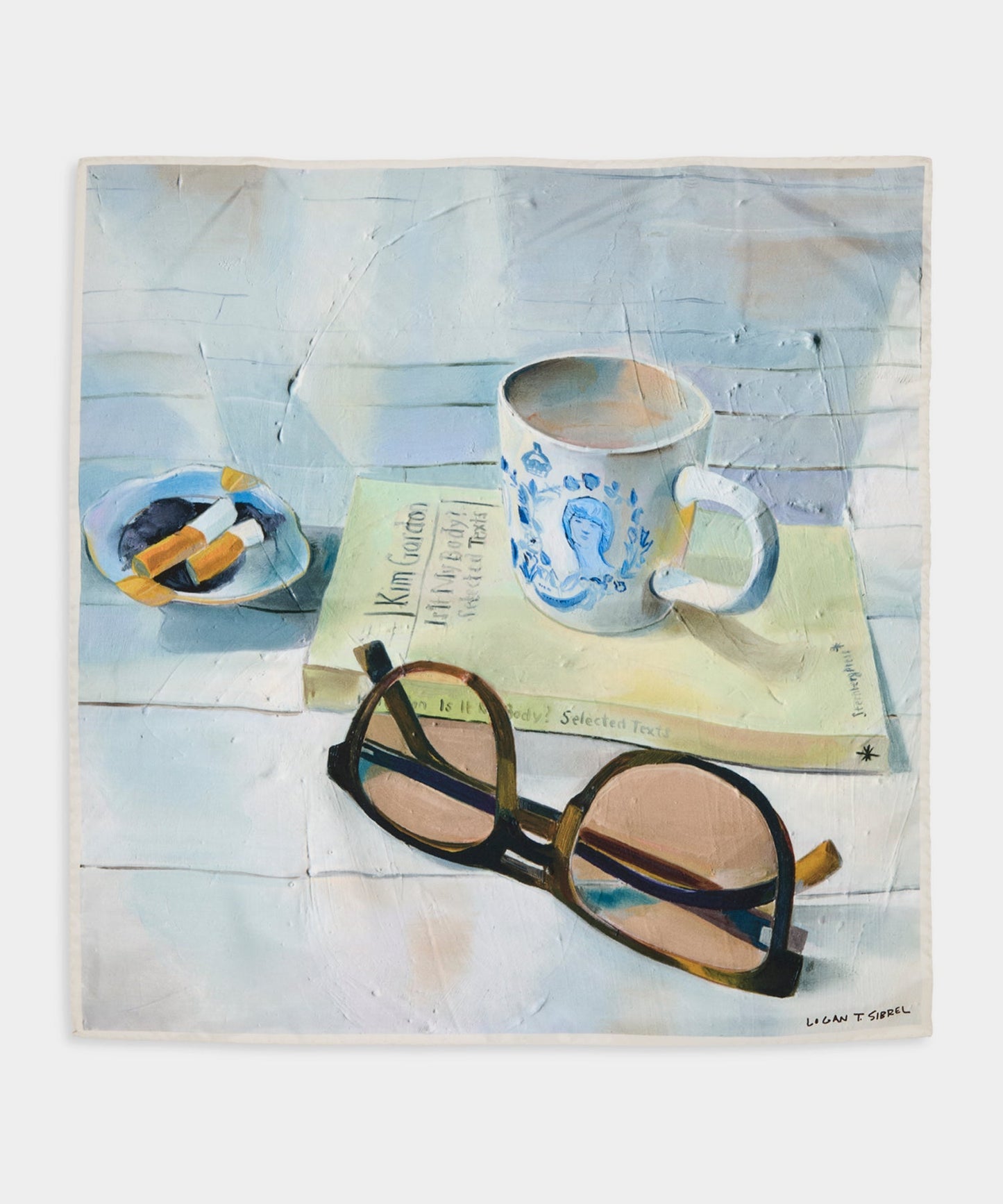 Todd Snyder Artist Series: Logan Sibrel Silk Scarf in Heather Fog Heather Fog