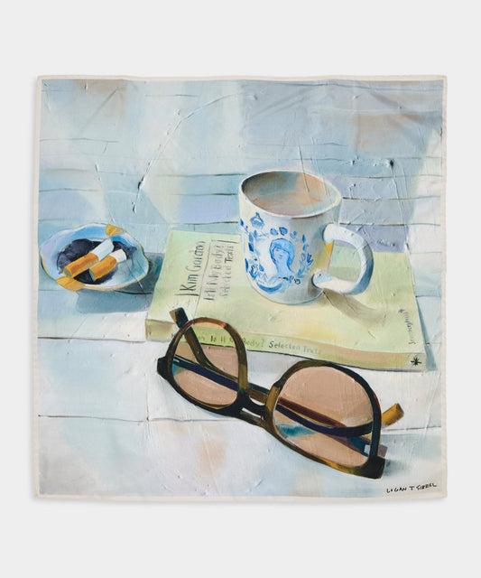 Todd Snyder Artist Series: Logan Sibrel Silk Scarf in Heather Fog Heather Fog