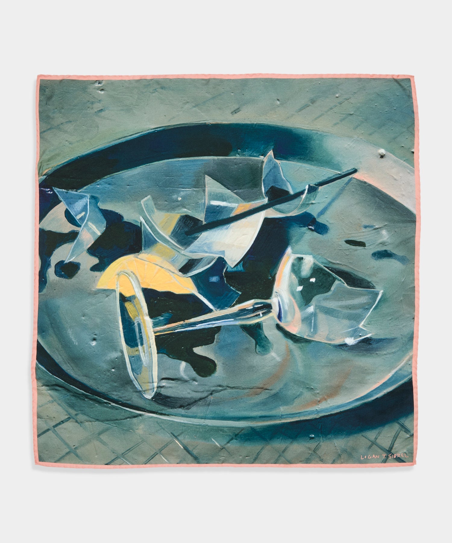 Todd Snyder Artist Series: Logan Sibrel Silk Scarf in Dried Thyme Dried Thyme
