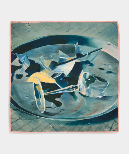 Todd Snyder Artist Series: Logan Sibrel Silk Scarf in Dried Thyme Dried Thyme