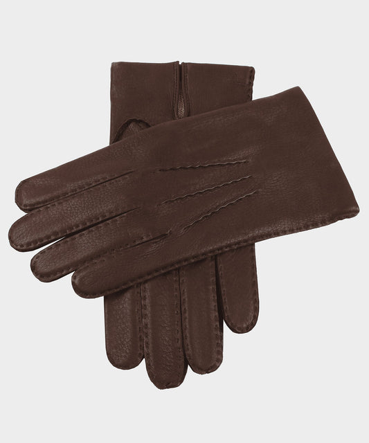 Todd Snyder Dents Cambridge Cashmere Lined Deerskin Gloves in Bark Bark
