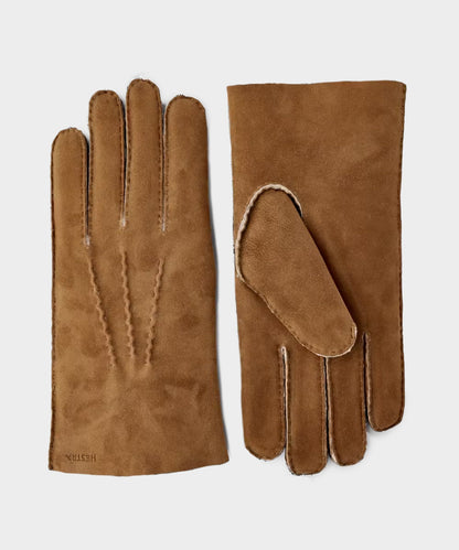 Todd Snyder Hestra Bernard Shearling Glove in Cork Cork