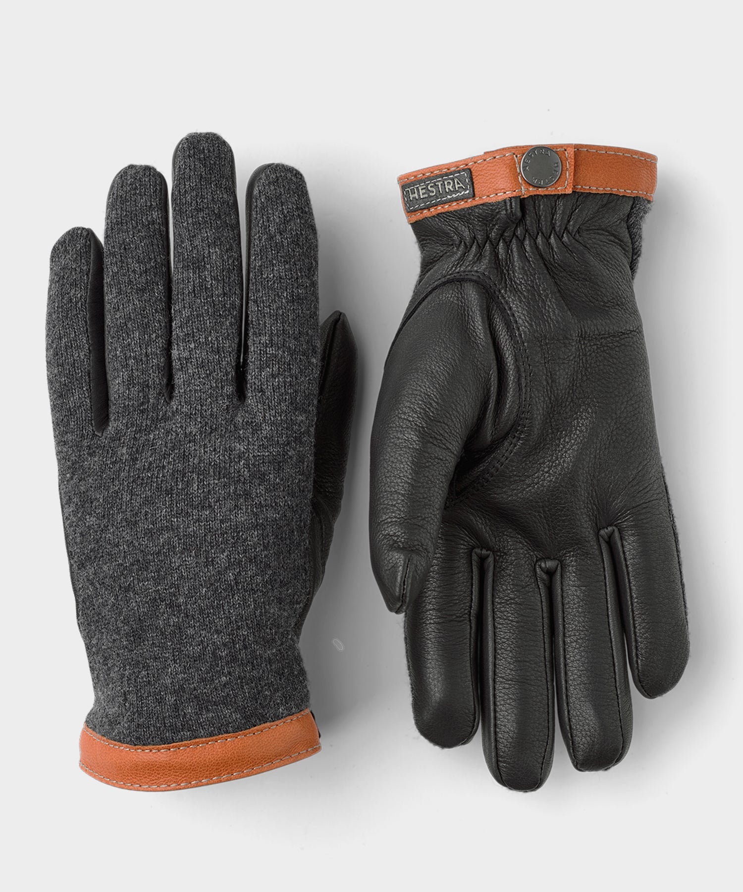Todd Snyder Hestra Deerskin Wool Tricot in Charcoal Grey