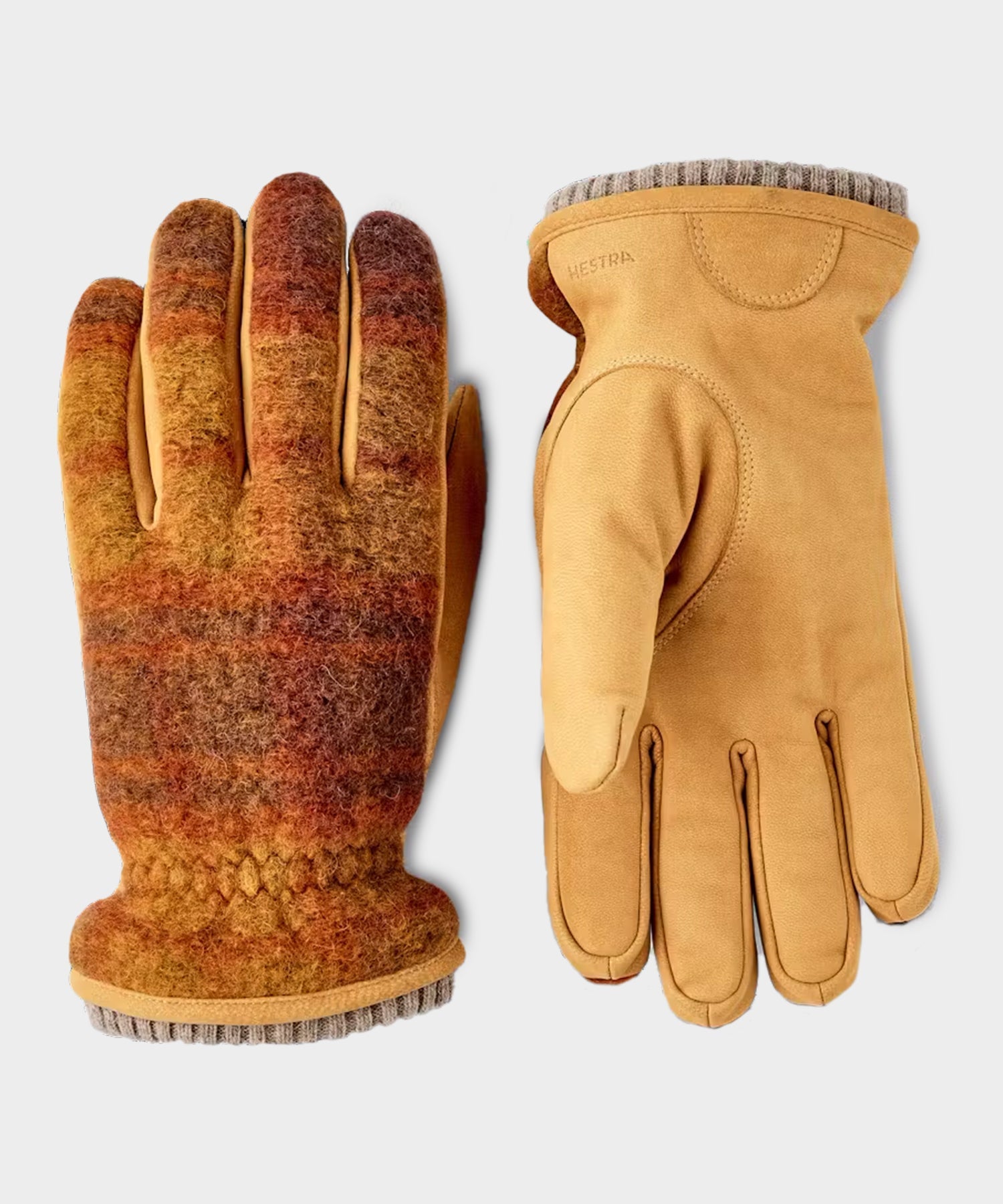 Todd Snyder Hestra Noah Glove in Mustard Plaid Mustard