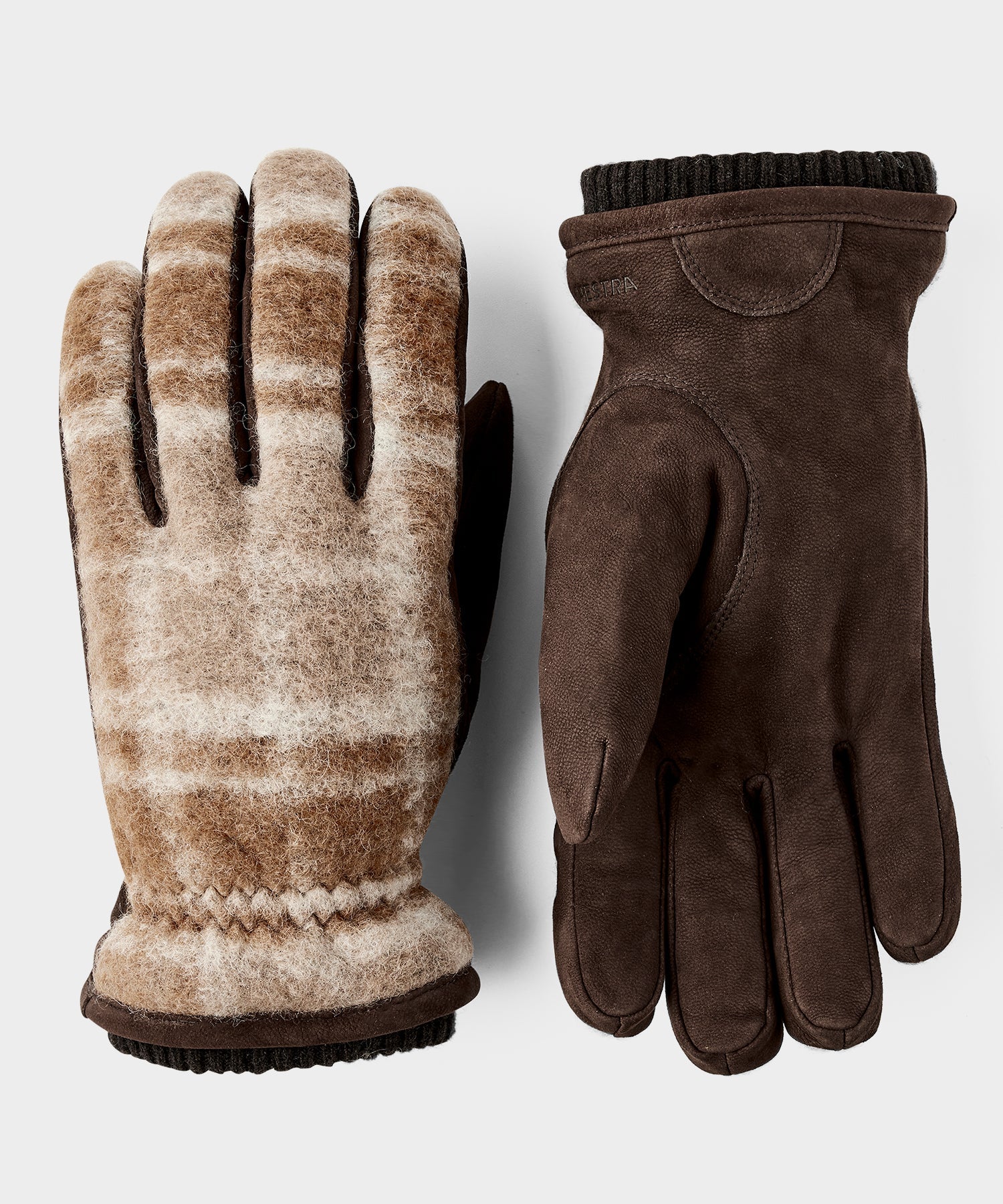 Todd Snyder Hestra Noah Glove in Tan Plaid Tan